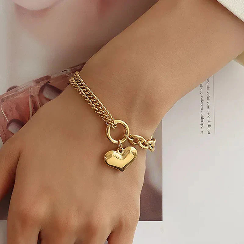 Love Heart Chain Bracelet
