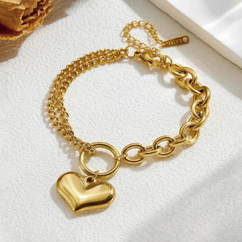 Love Heart Chain Bracelet