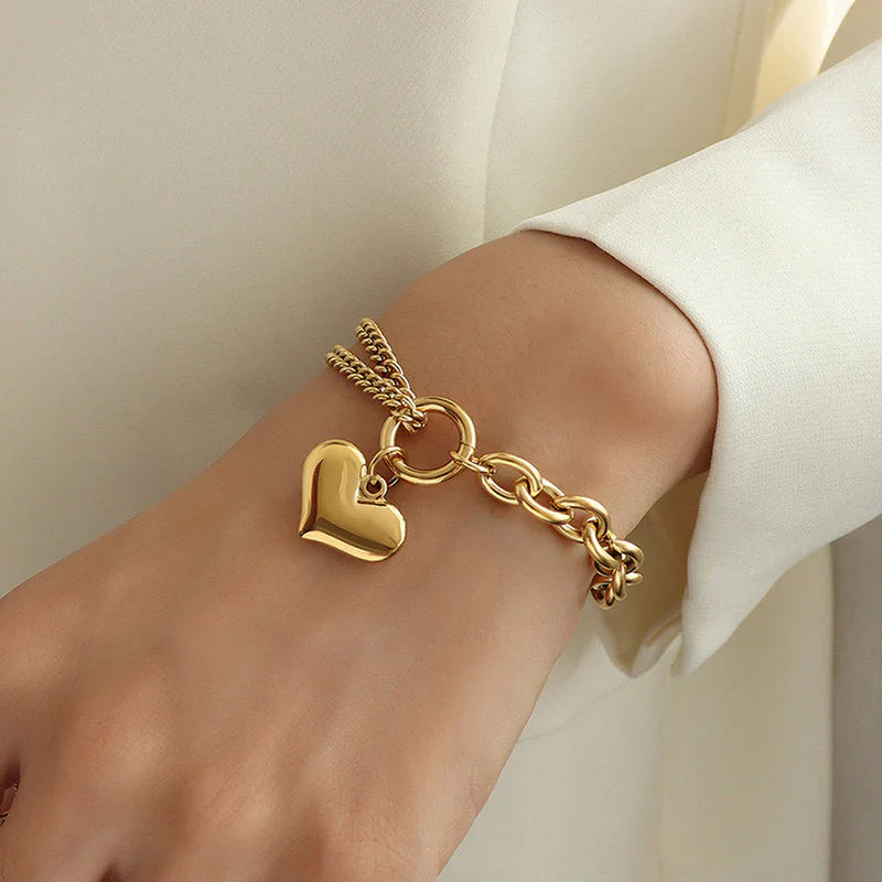 Love Heart Chain Bracelet