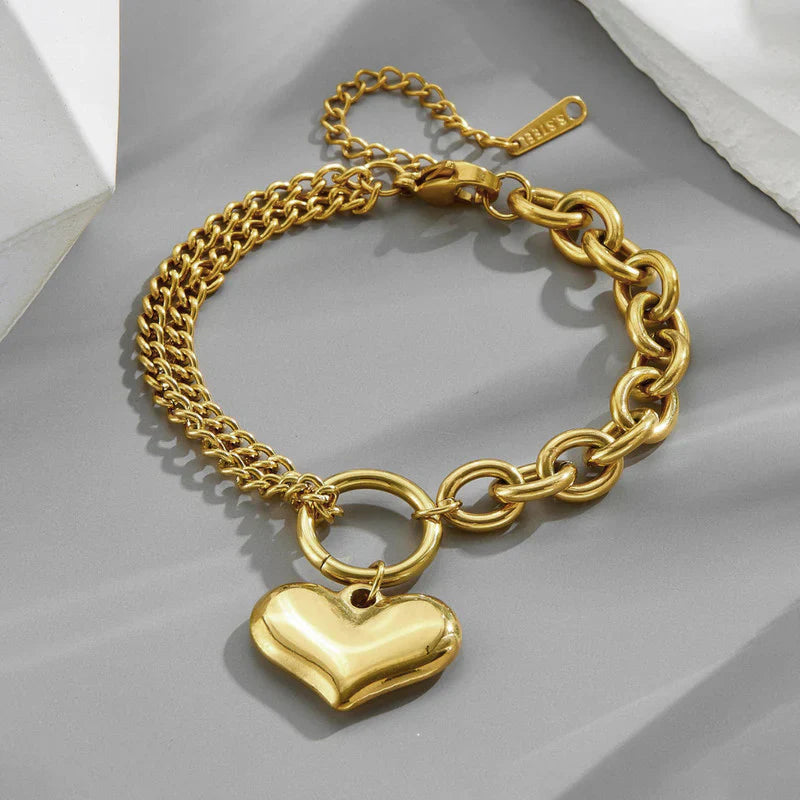 Love Heart Chain Bracelet