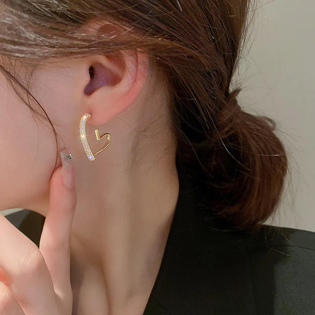 Heart Hoop Earrings