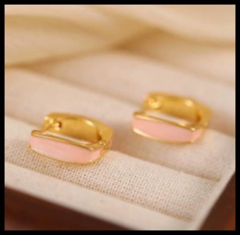 Oil-drop Square Hoop Earrings