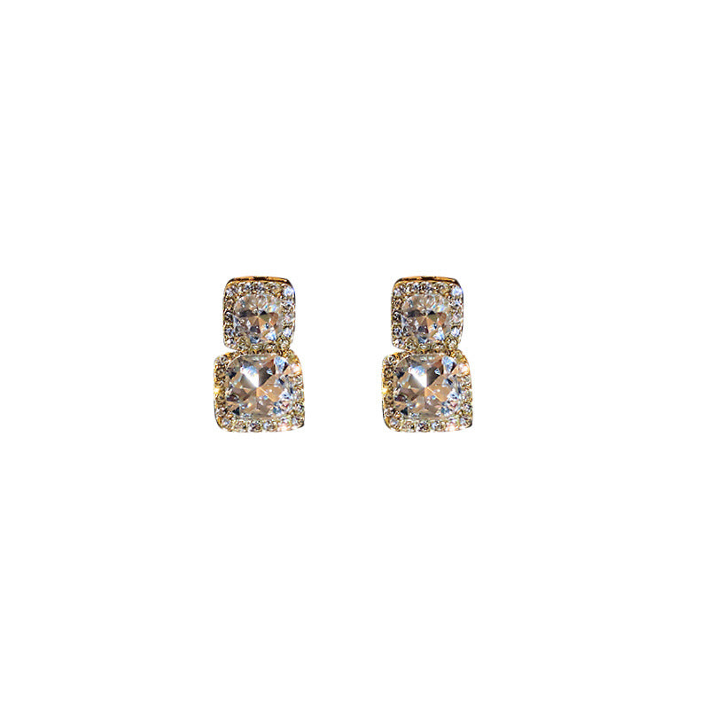 Shining Crystal Drop Earrings