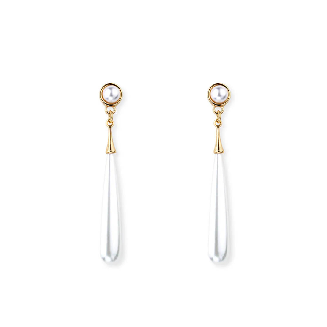 Retro Long Pearl Drop Earrings