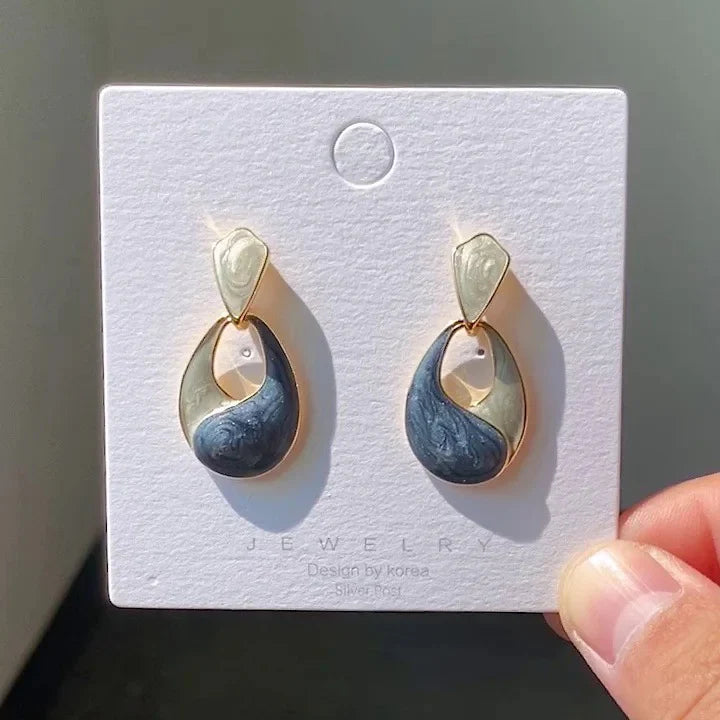 Enamel Waterdrop Earrings