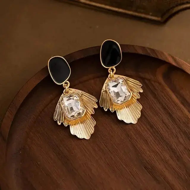 Gold Plated Crystal Earrings