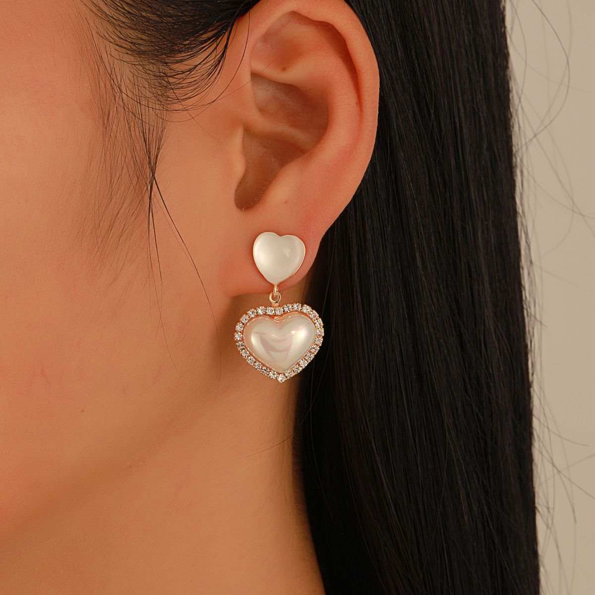 Love Heart Drop Earrings