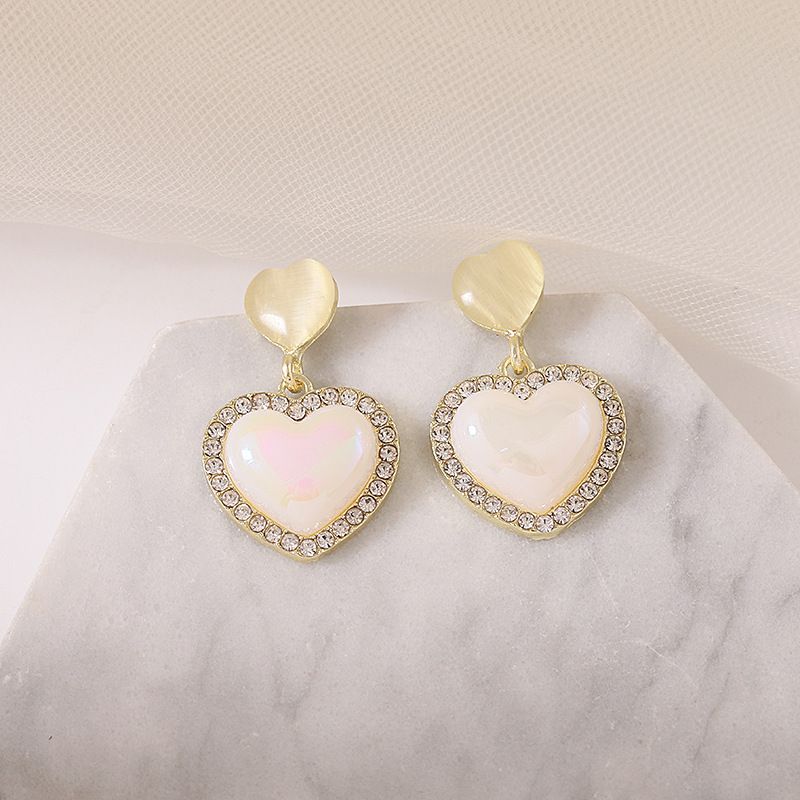 Love Heart Drop Earrings