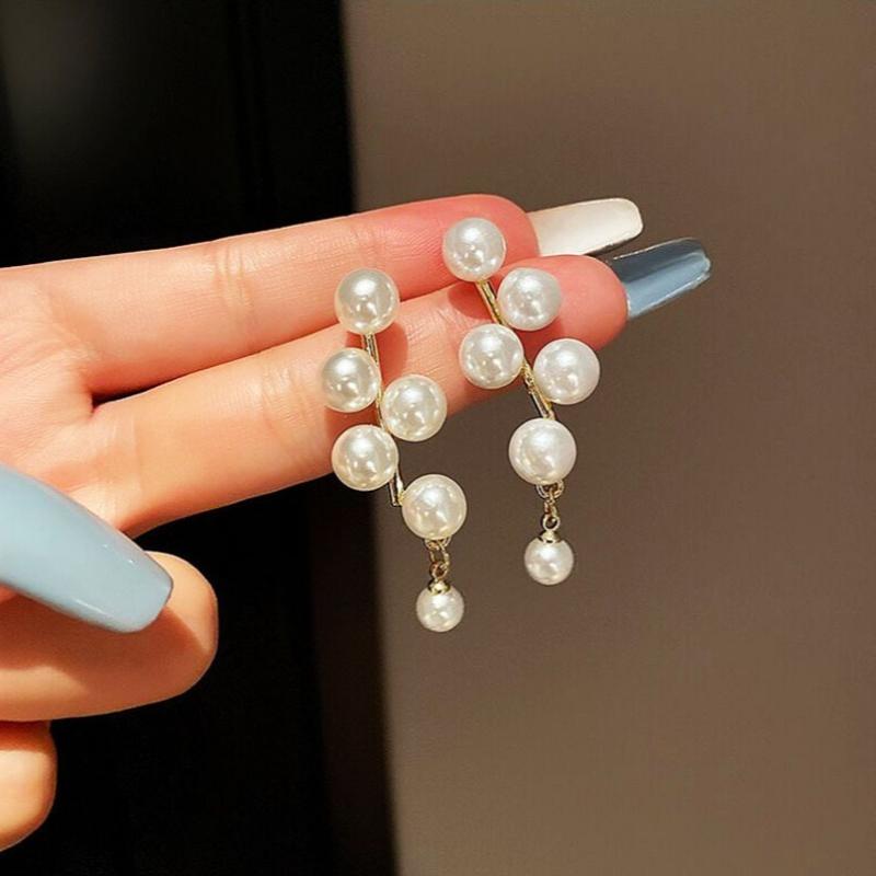 Faux Pearl Drop Earrings