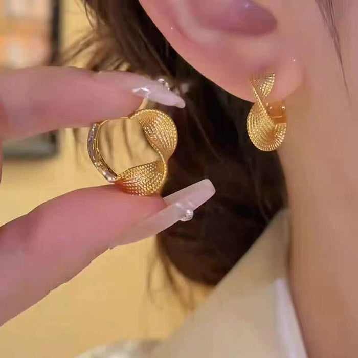 Textured Twisted Hoop Earrings