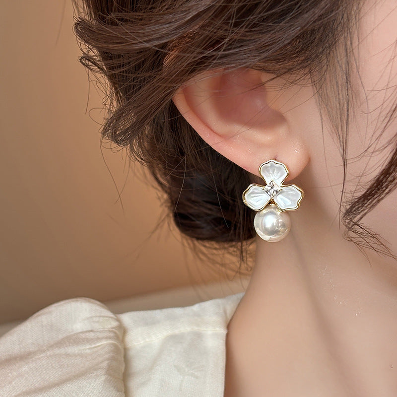 Three Leaf Flower Earrings