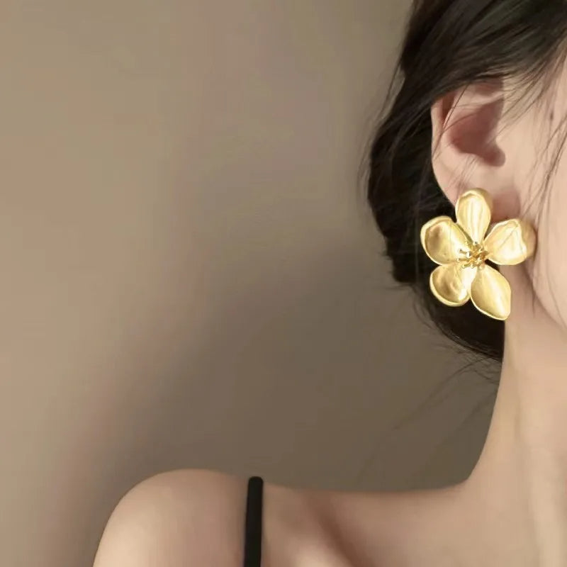 French Flower Stud Earrings