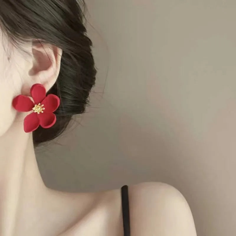 French Flower Stud Earrings