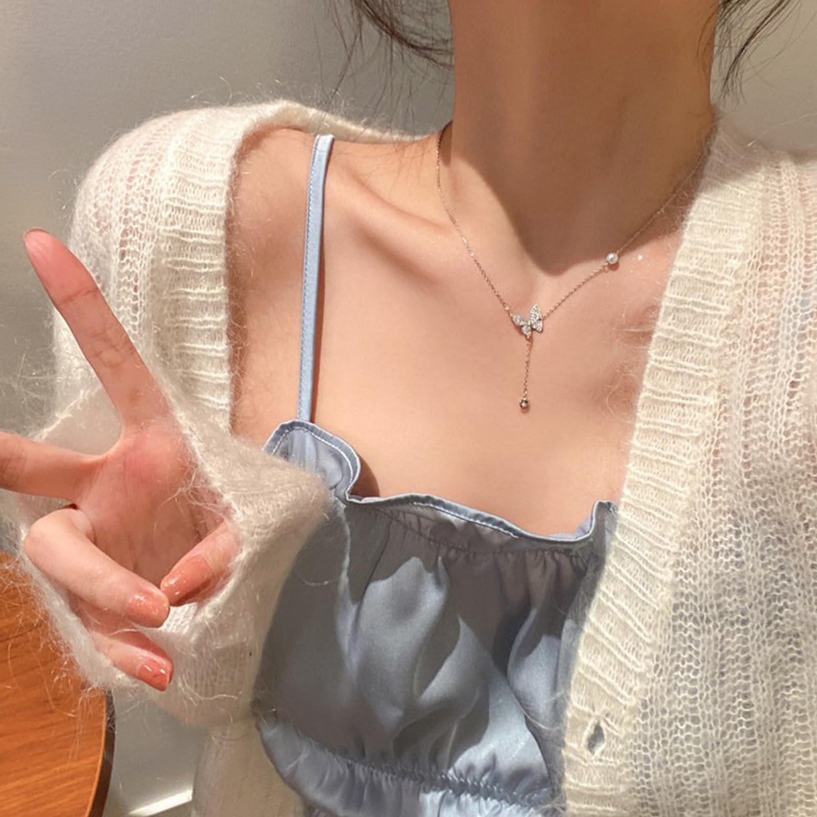 Minimal Butterfly Necklace