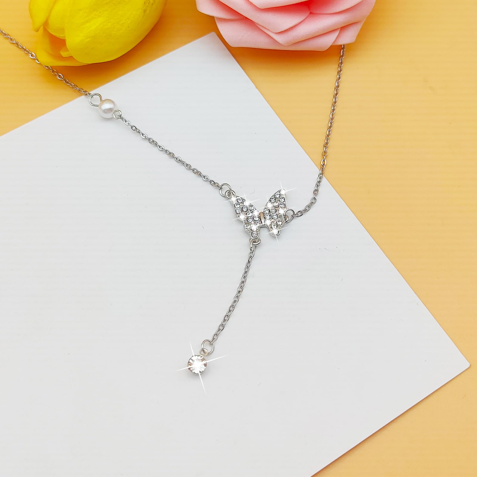 Minimal Butterfly Necklace