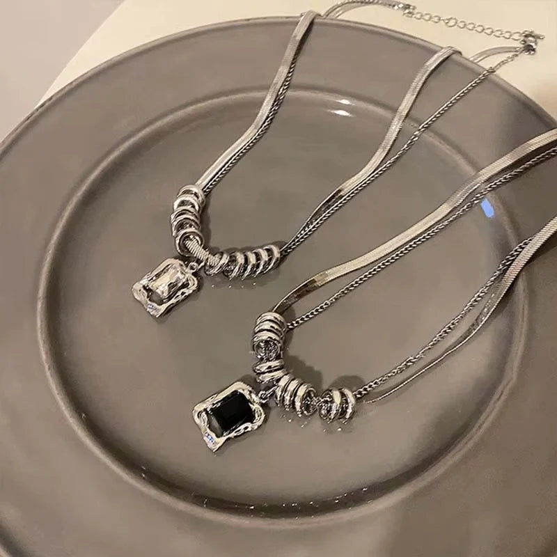 Hip-hop Style Double-layer Necklace
