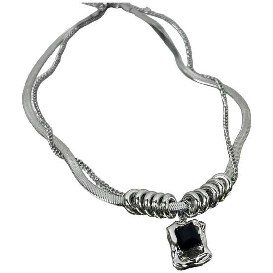 Hip-hop Style Double-layer Necklace