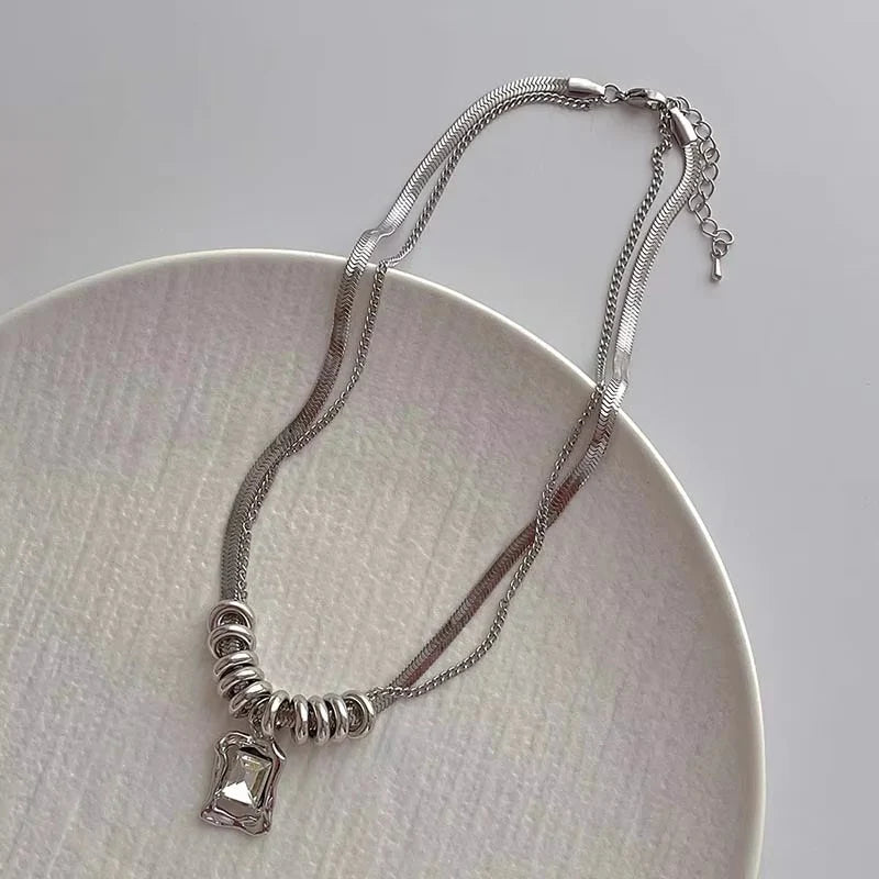 Hip-hop Style Double-layer Necklace