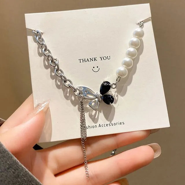 Butterfly Pearl Necklace