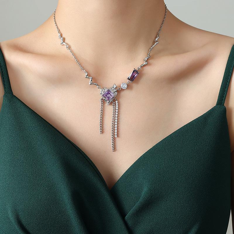 The Purple Love Tassel Necklace