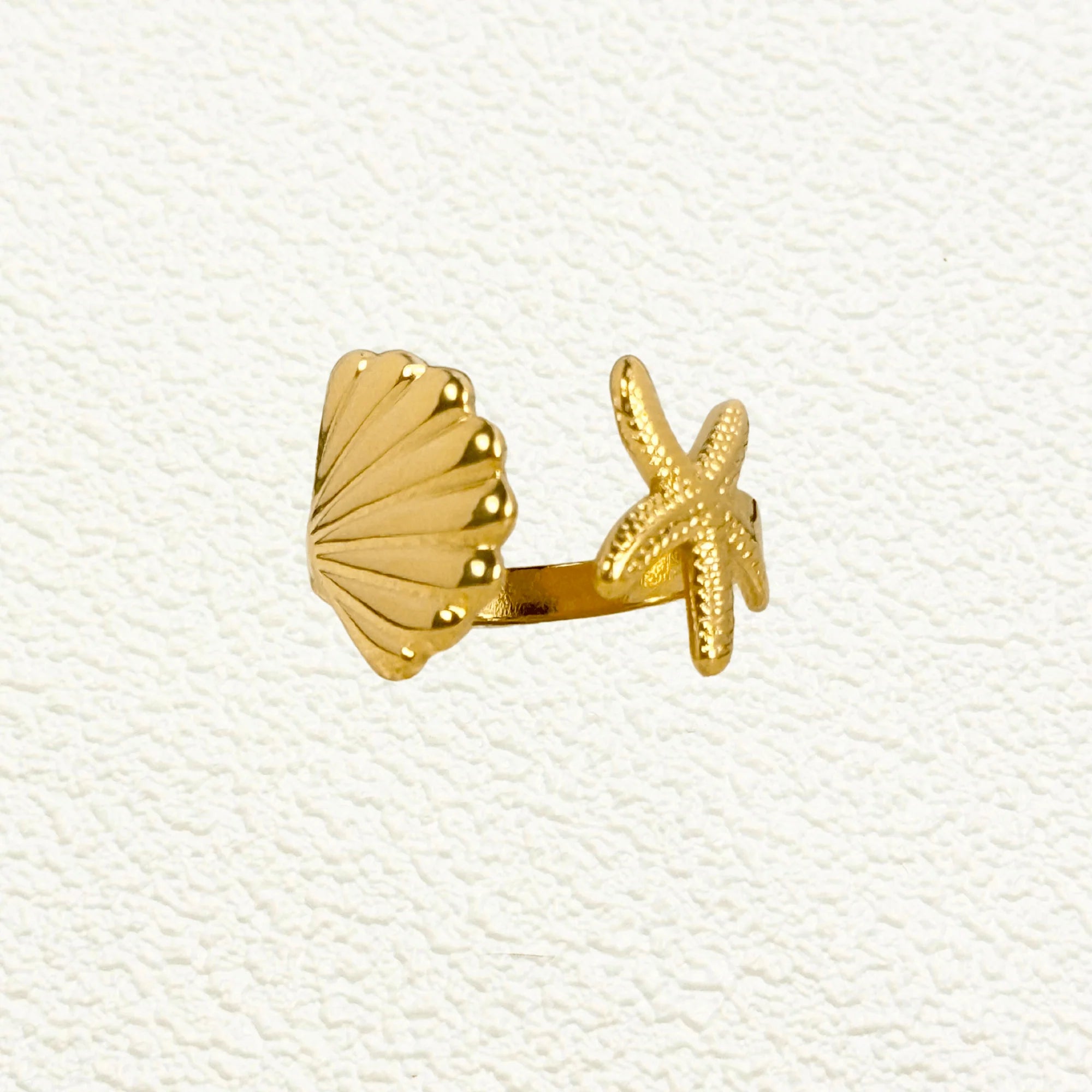 Sea Shell & Starfish Ring
